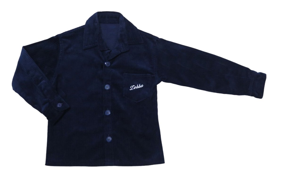 Campera de Corderoy con Botones Bordado Oso en la Espalda