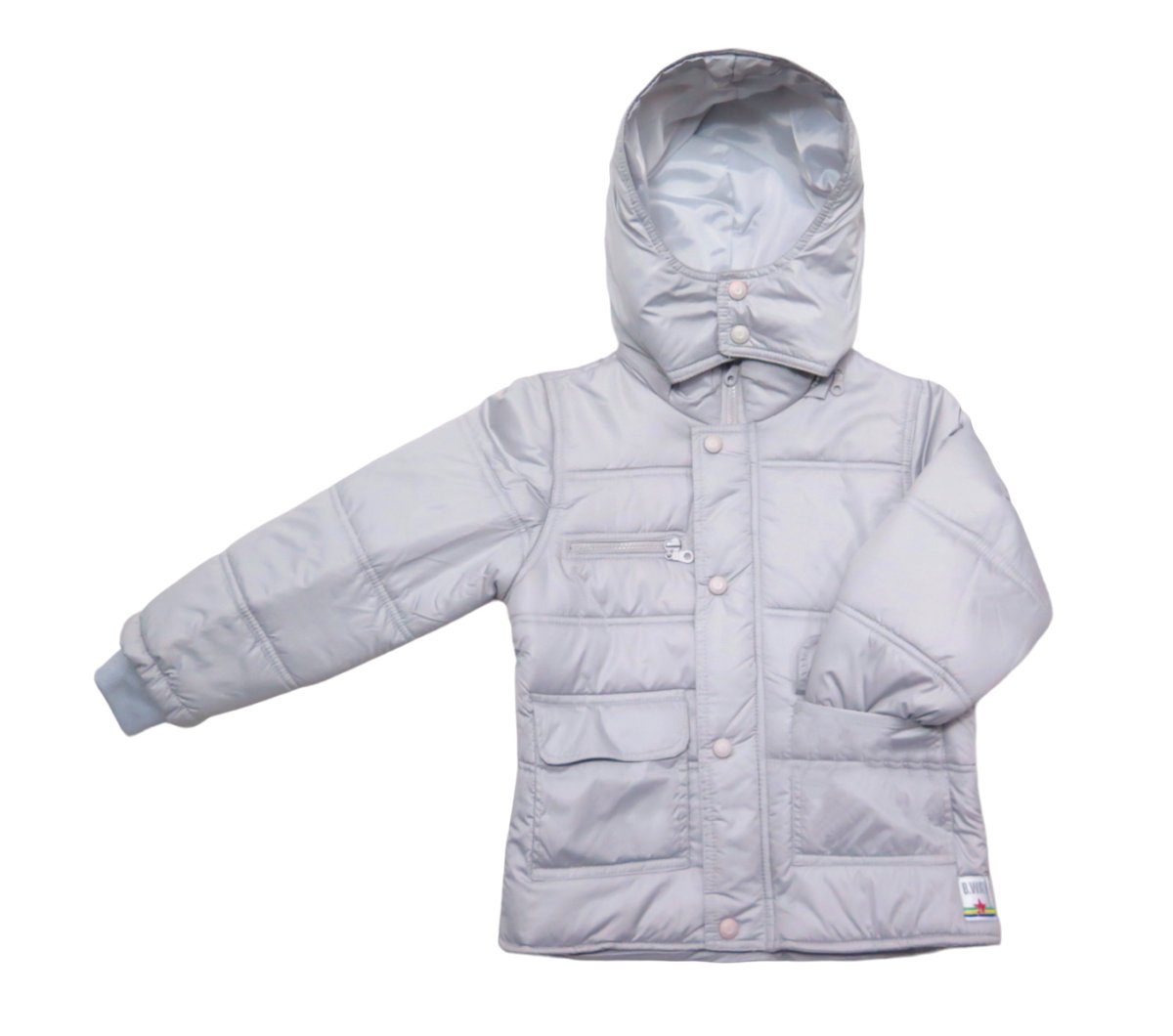 Campera de Microfibra con Wata y Capucha Desmontable