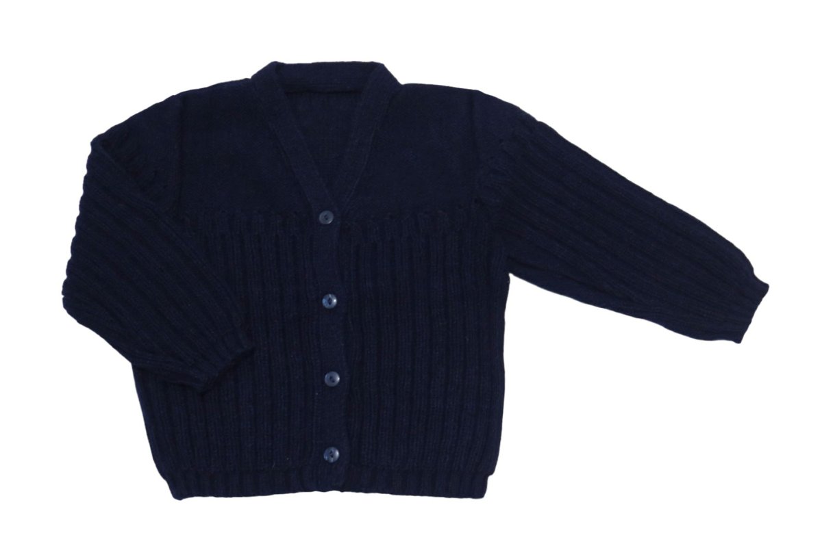 Saco Tejido Cashmilon Escote V Combinado liso y morley