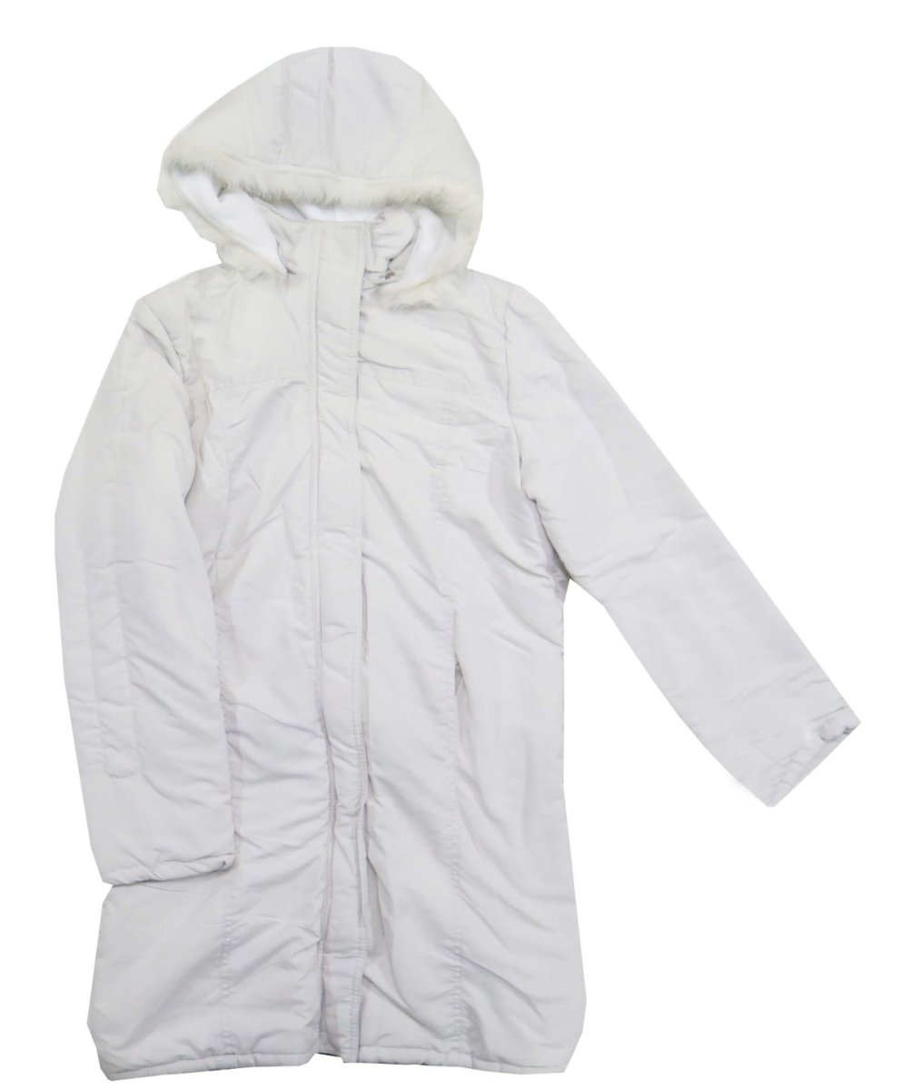 Tapado de Gabardina Forrado en Polar con Capucha Desmontable Peluda