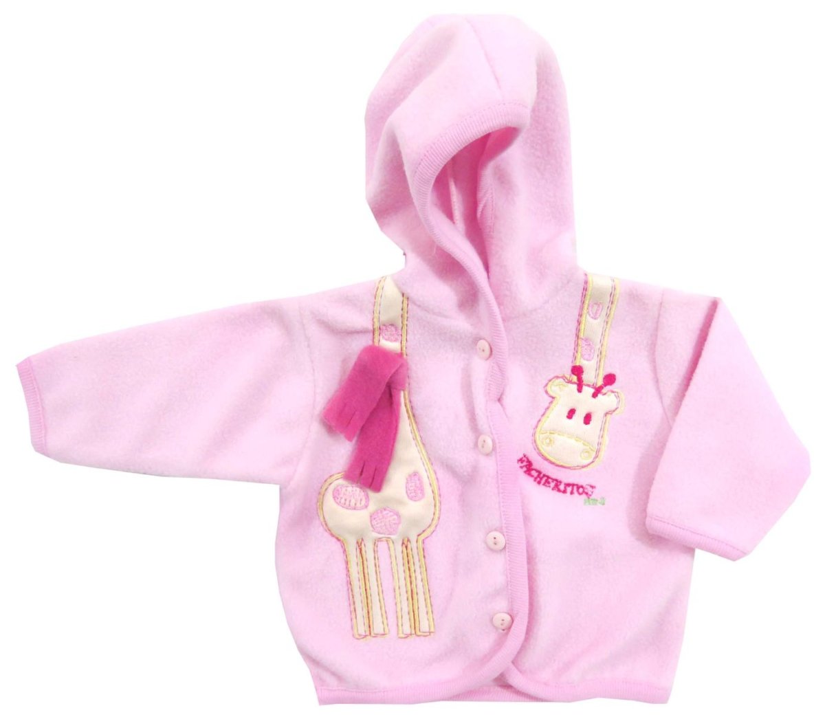 Campera de Polar con Botones y Jirafa Bordada