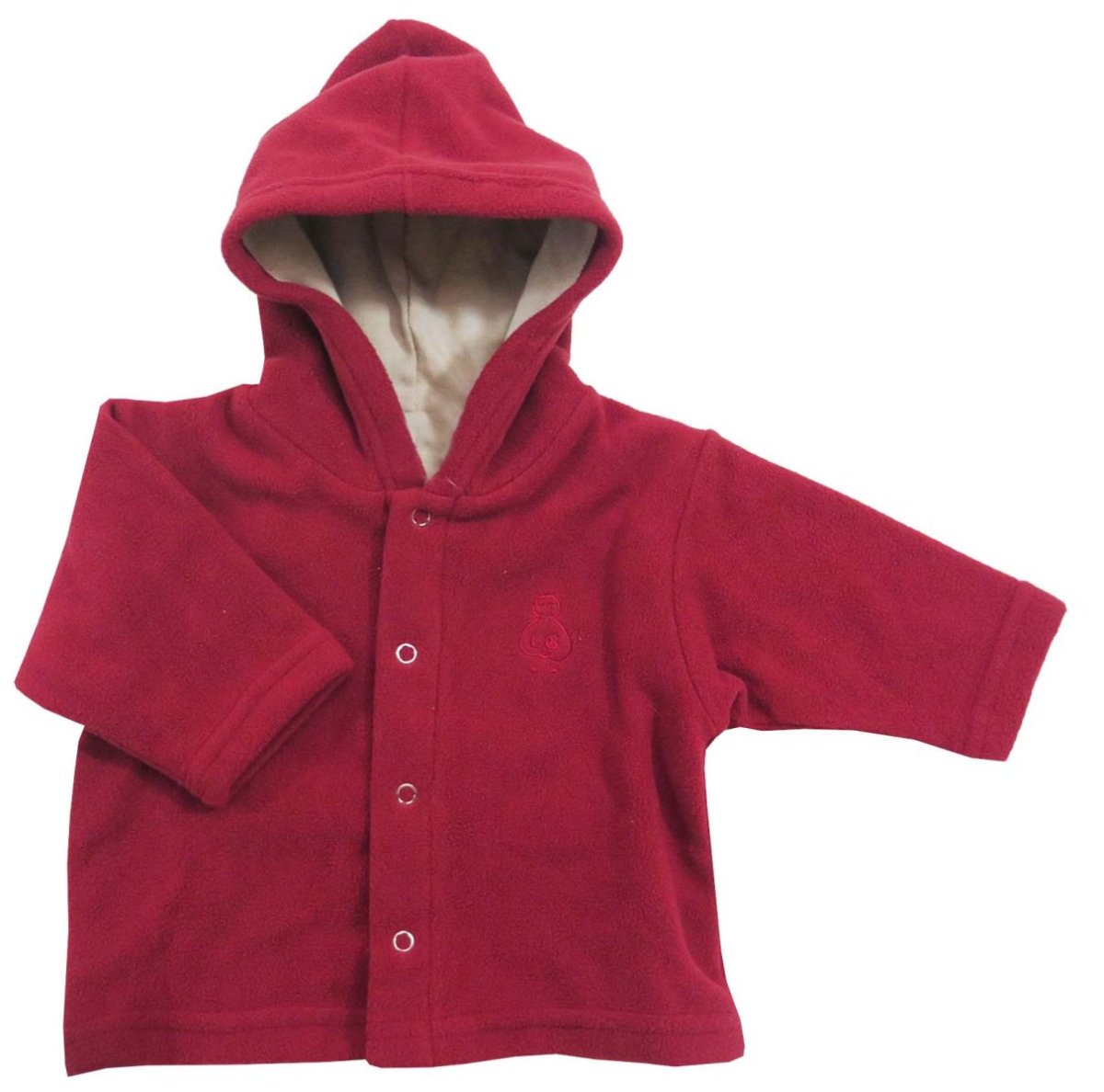 Campera de Polar con Capucha y Broches