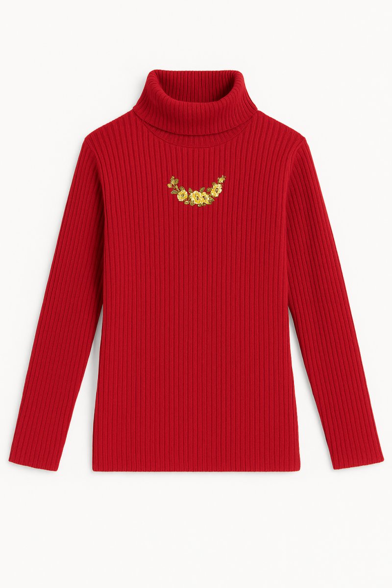 Polera Morley con Flores Bordadas