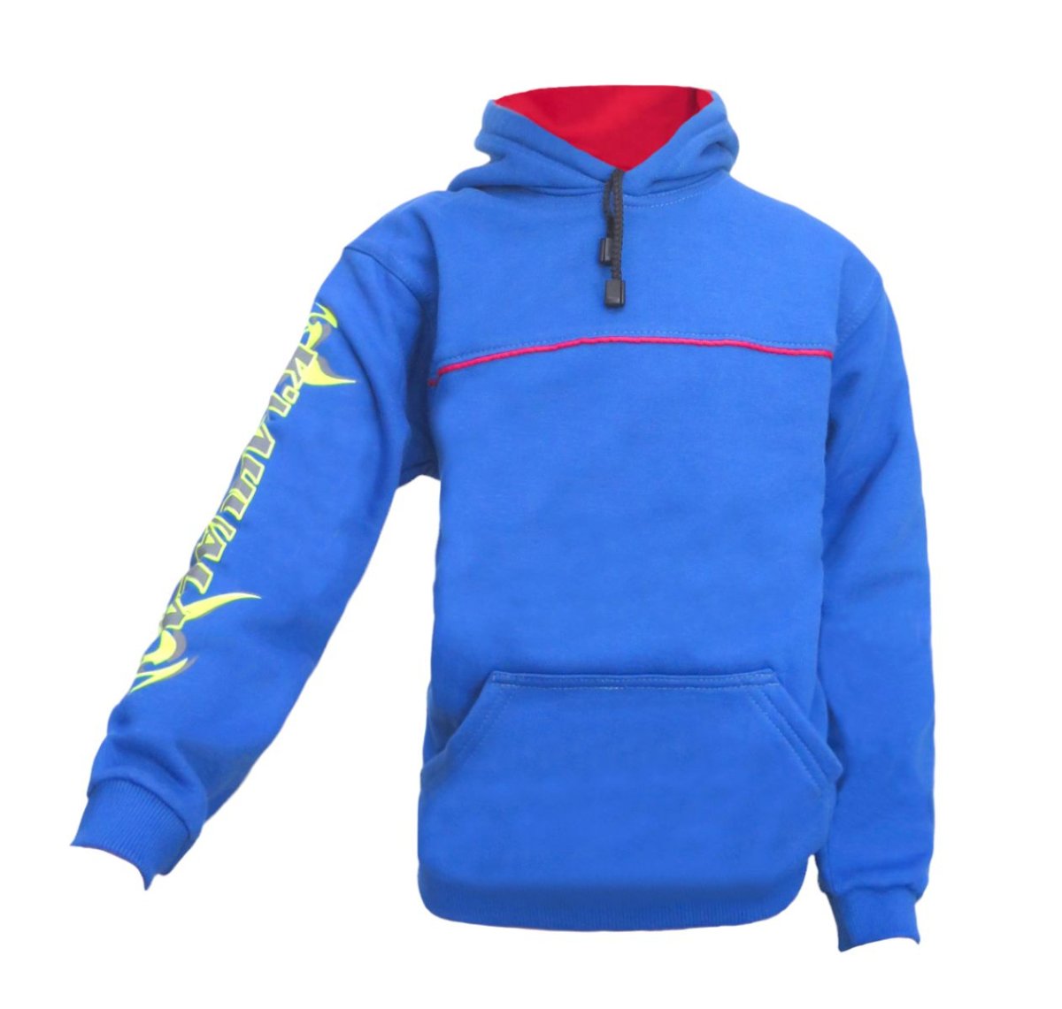 Buzo Frizado  con Capucha con Estampado de Dragon en la Espalda