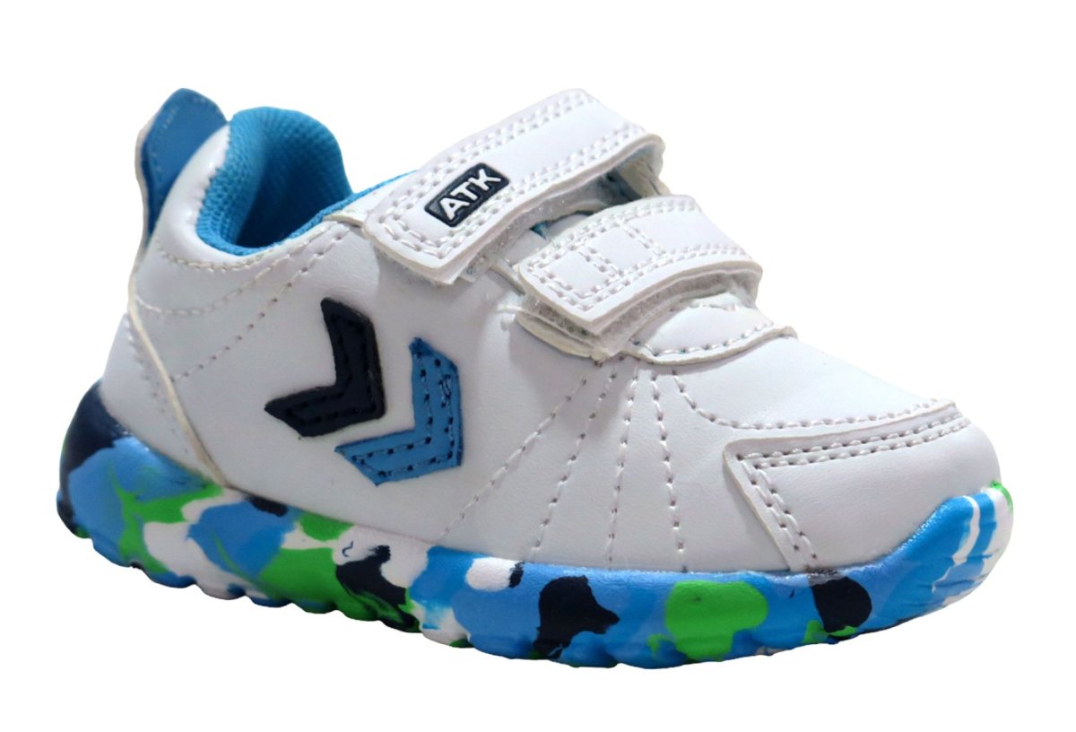 Zapatilla Cuerina con Velcro Base Estampada