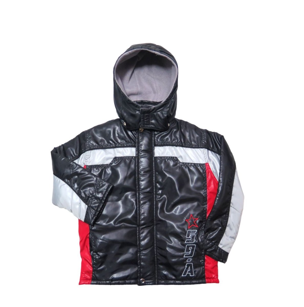 Campera Microfibra Forrada Polar Combinada Capucha Desmontable