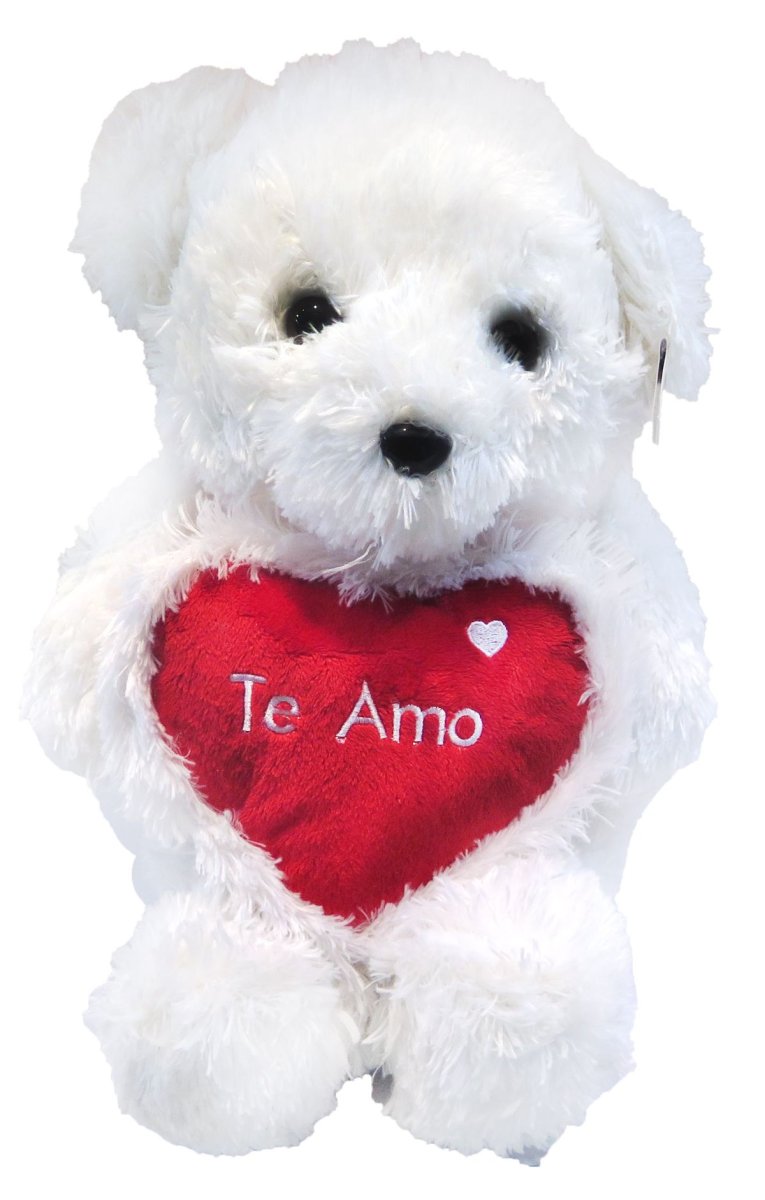 Peluche Oso Simil Piel con Corazon "Te Amo"