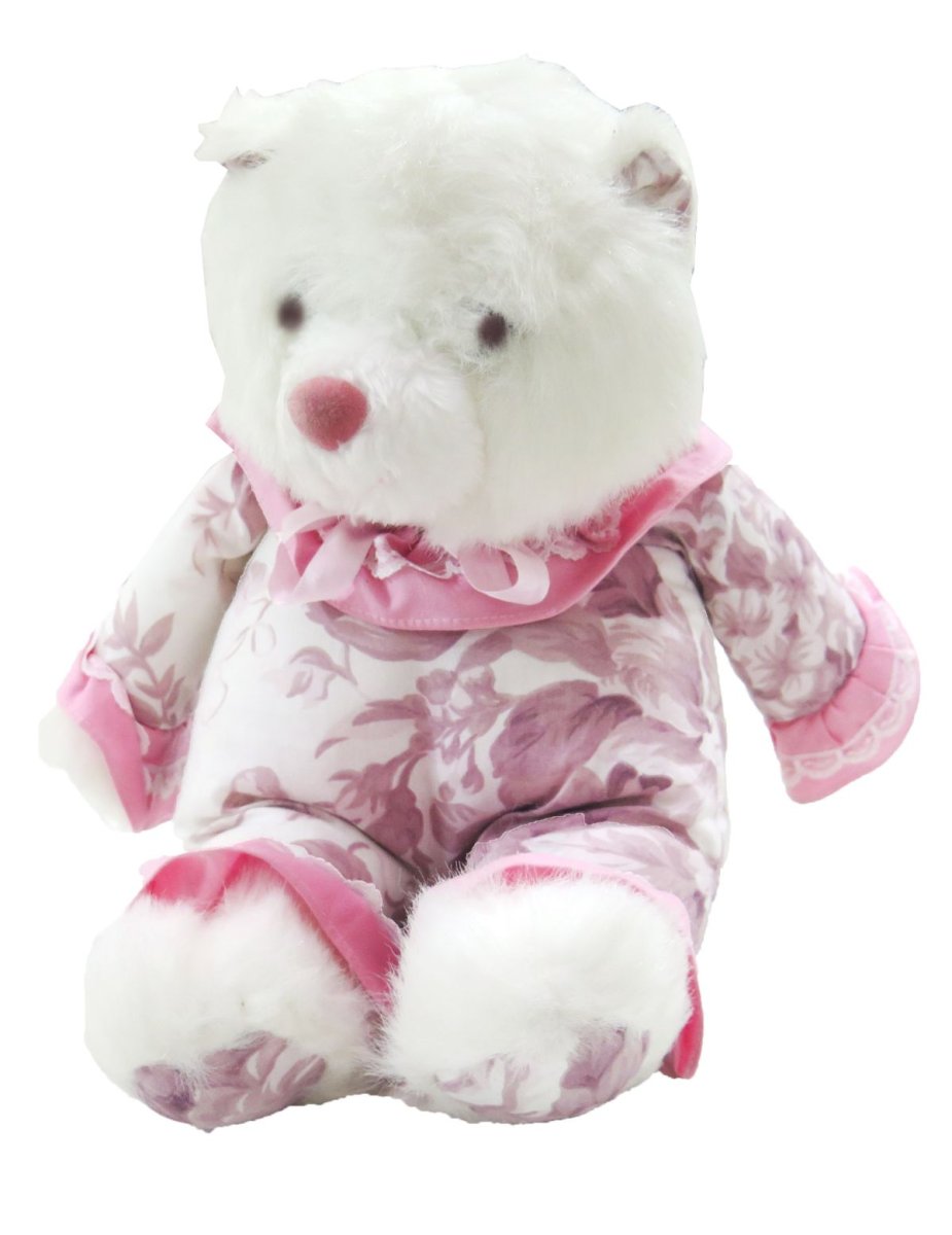 Oso de Peluche con Ropa Floreada