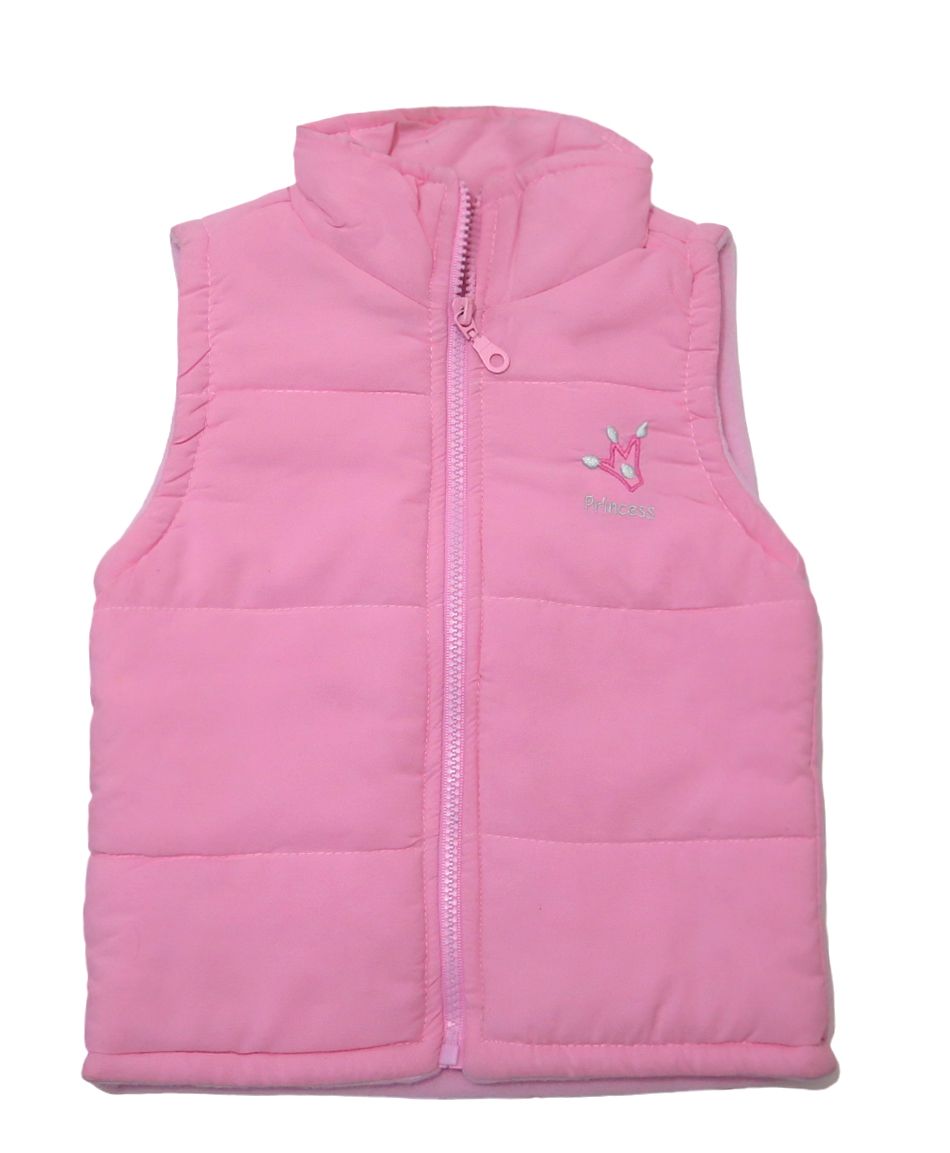 Chaleco de Microfibra con Interior Polar Bordado en Espalda