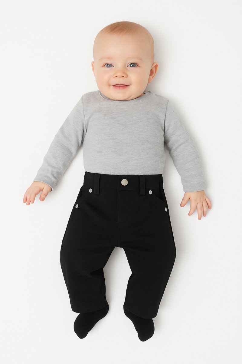 Pantalon Gabardina Con Cintura Elastizada