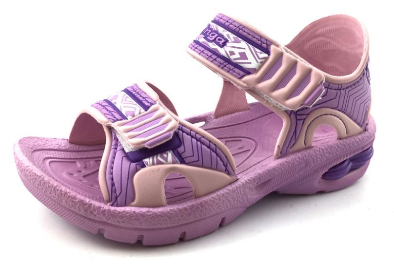 Sandalia de goma con doble velcro