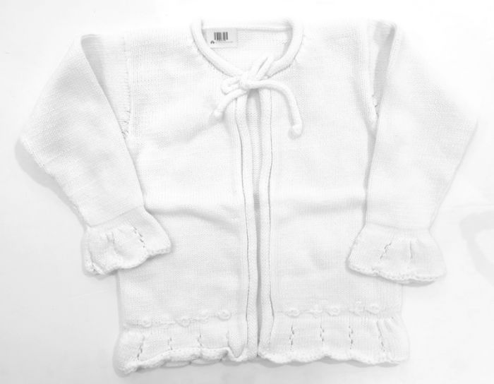 Saco de hilo de nena con florcitas bordadas