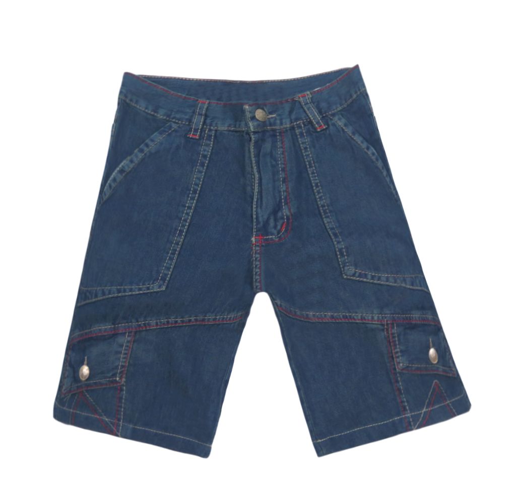 Bermuda de Jean con Bolsillos Cargo