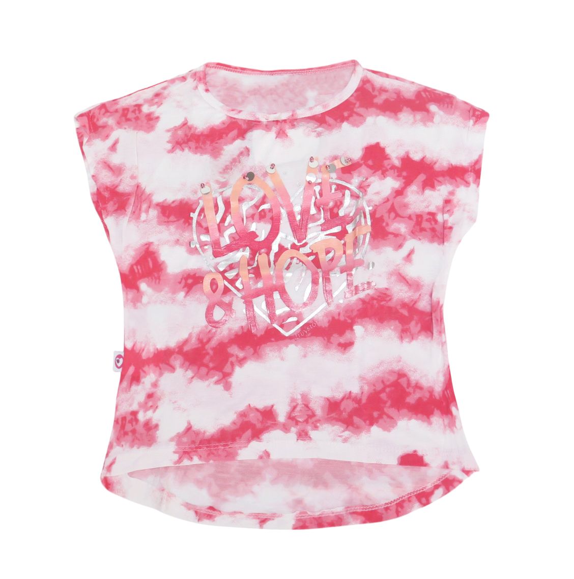 Remera Manga Corta Nena Batick con Lentejuelas