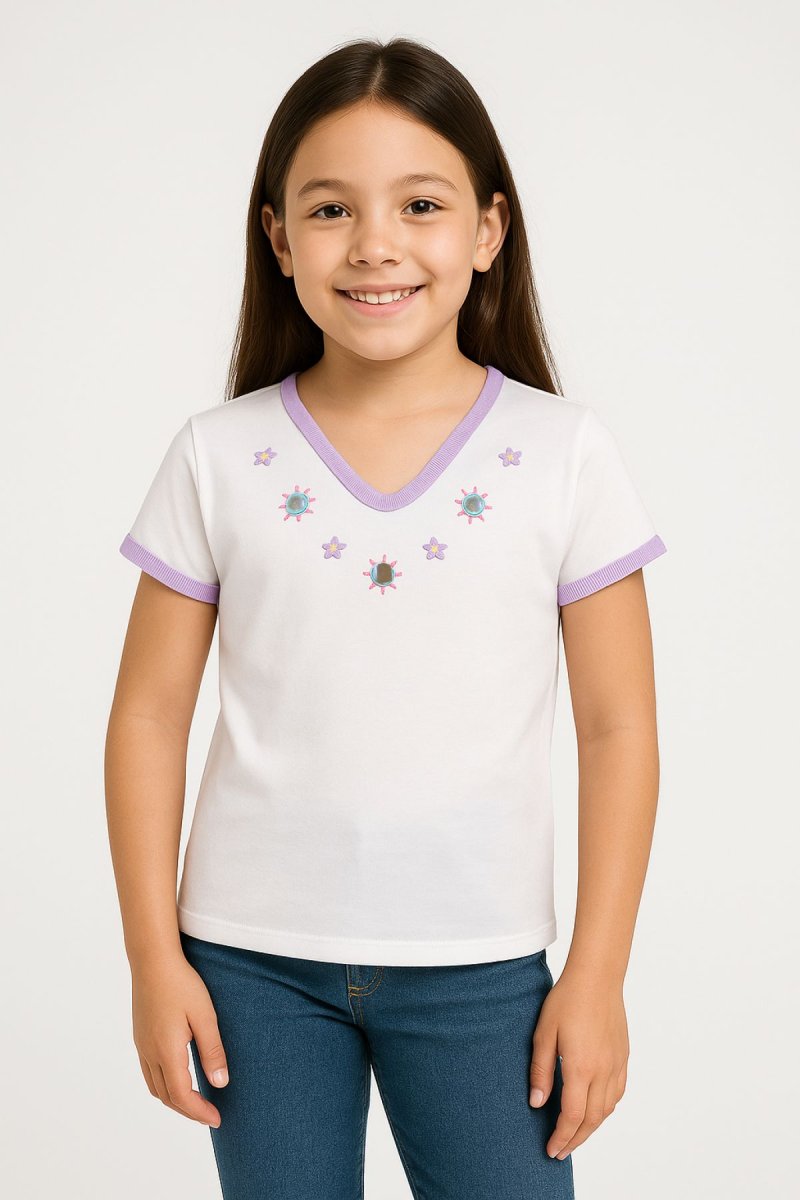 Remera Manga Corta con Espejitos