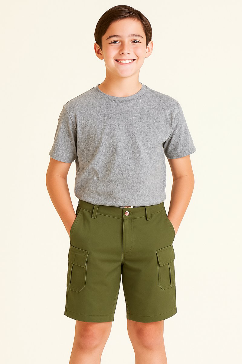 Bermuda Gabardina Bolsillo Cargo