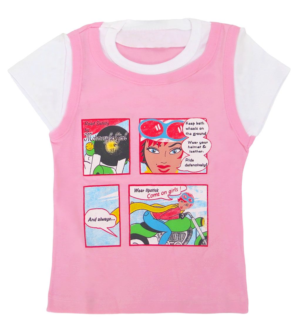 Remera Manga Corta Estampado Tipo Historieta