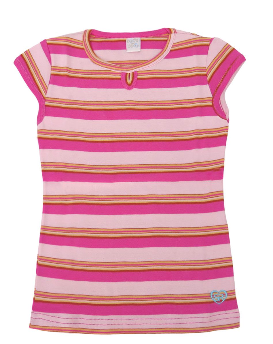 Remera Manga Corta Rayada