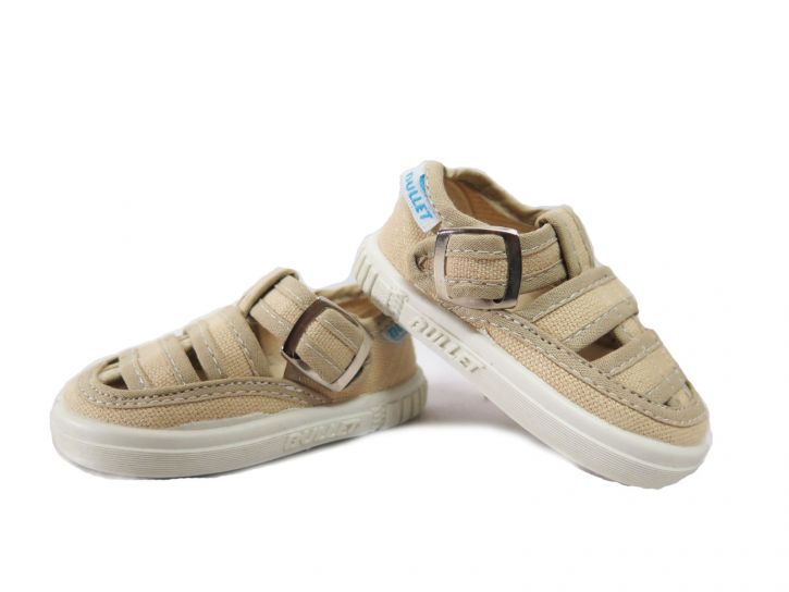 Zapatilla Sandalia Lona Lisa con Hebilla