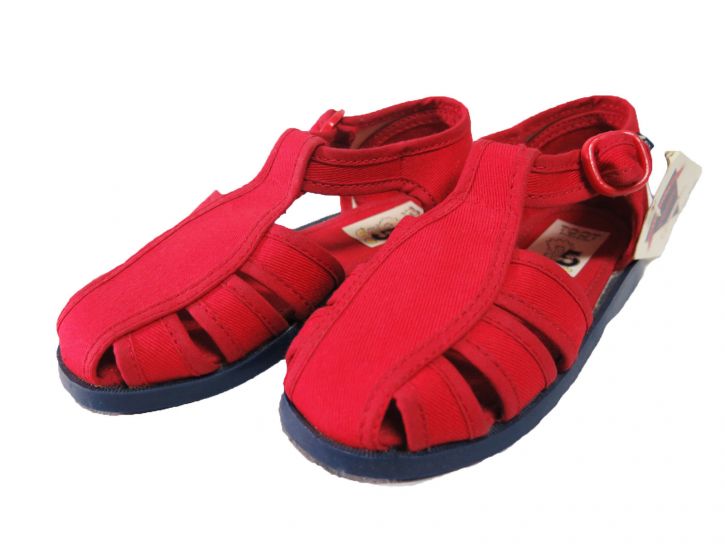 Zapatilla Sandalia de Lona con Hebilla