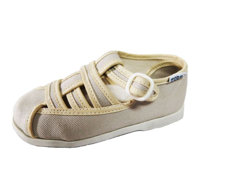 Zapatilla Sandalia de Lona con Hebilla