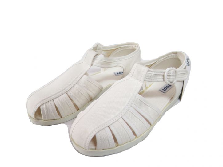 Zapatilla Sandalia de Lona con Hebilla