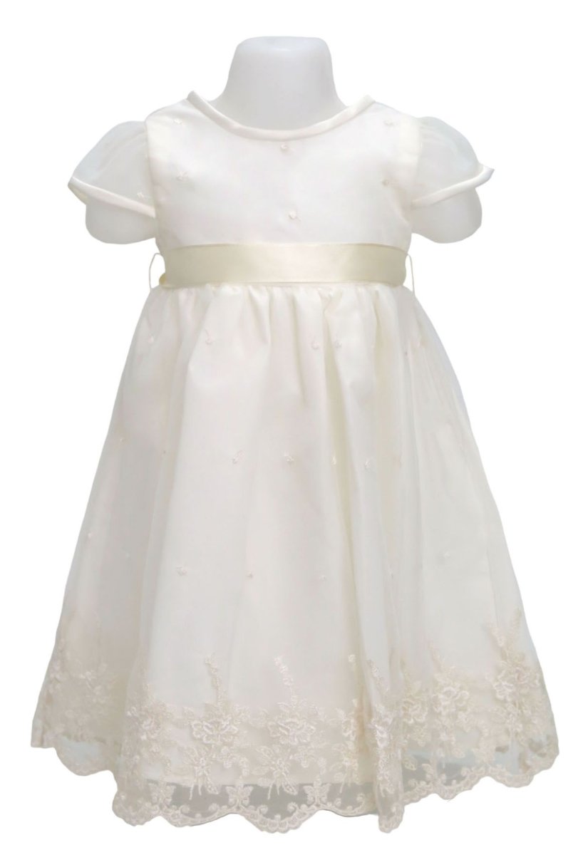 Vestido de Bautismo Tul Bordado