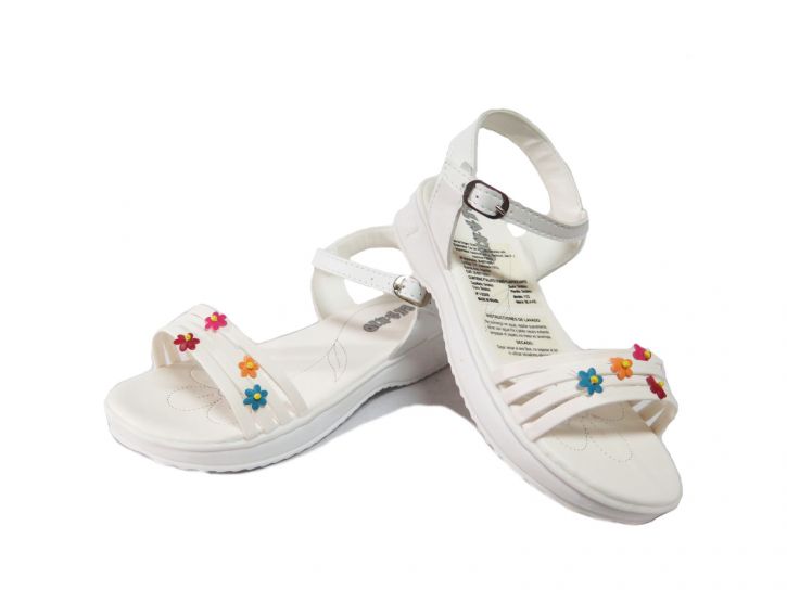 Sandalias con Tiras y Apliques de Flores