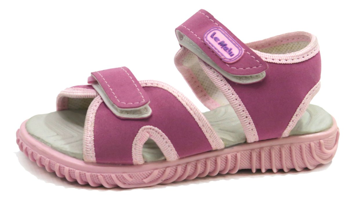 Sandalia de Goma y Tela Doble Velcro