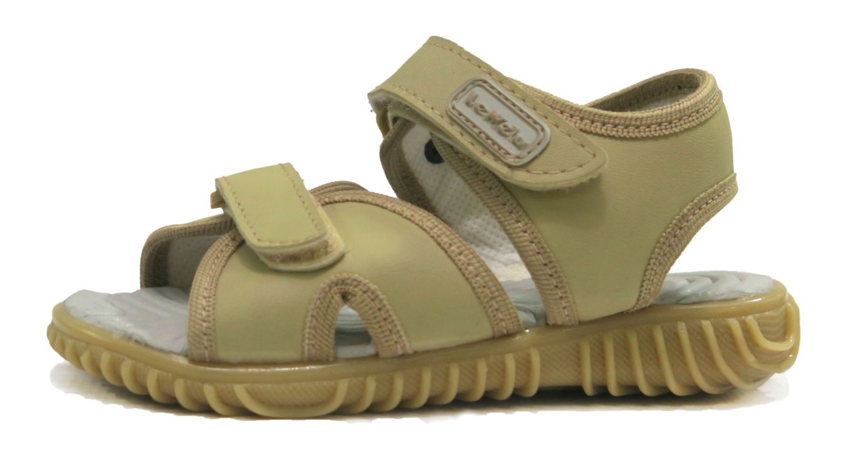 Sandalia de Goma y Tela Doble Velcro