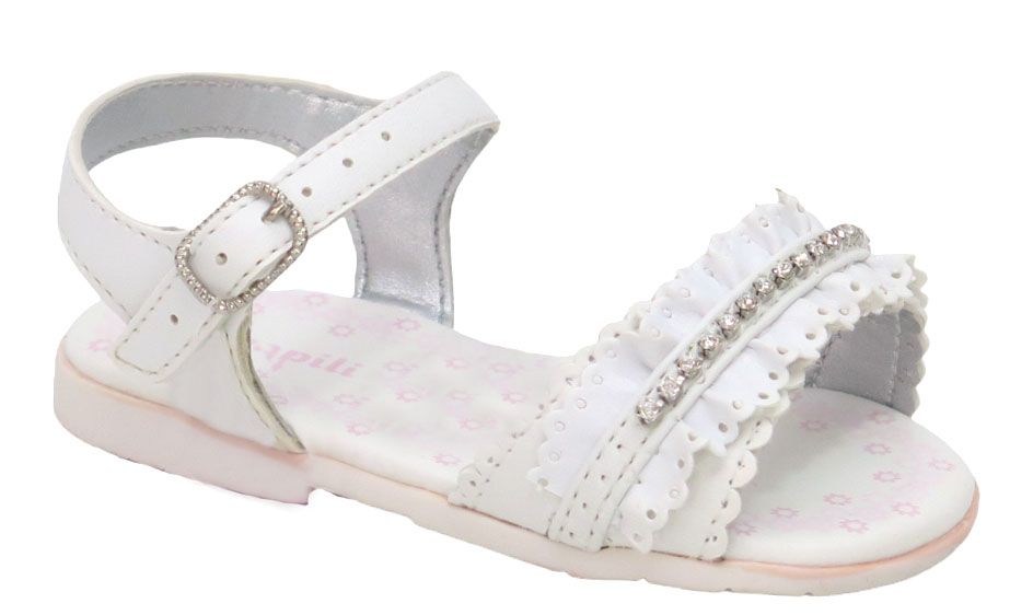 Sandalia con Strass y Volado Calado