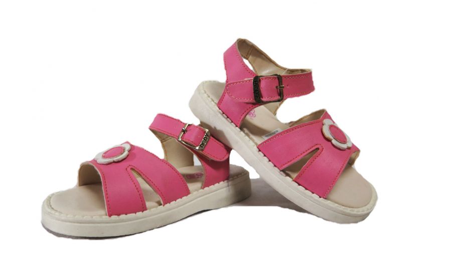 Sandalia con Hebilla y Aplique de Flor