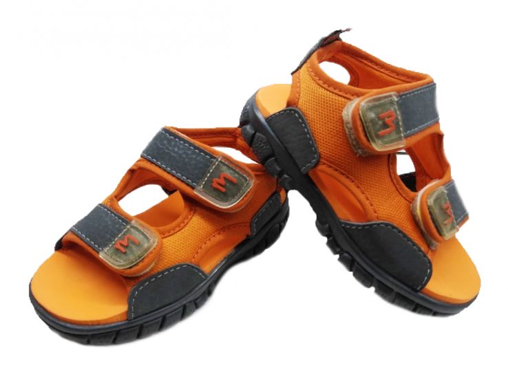 Sandalia Beach de Tela y Ecocuero con Velcro