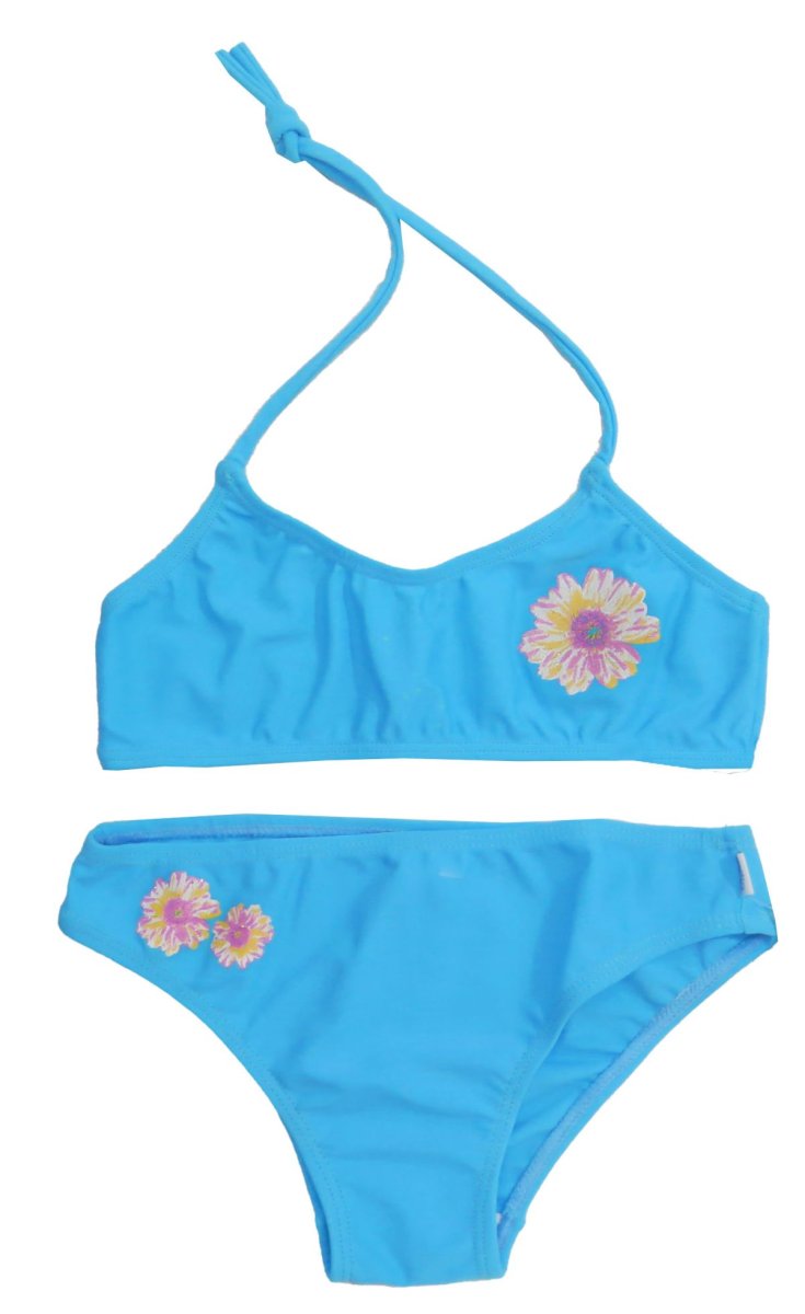 Malla de Baño 2 Piezas con Estampado Flor Brillante