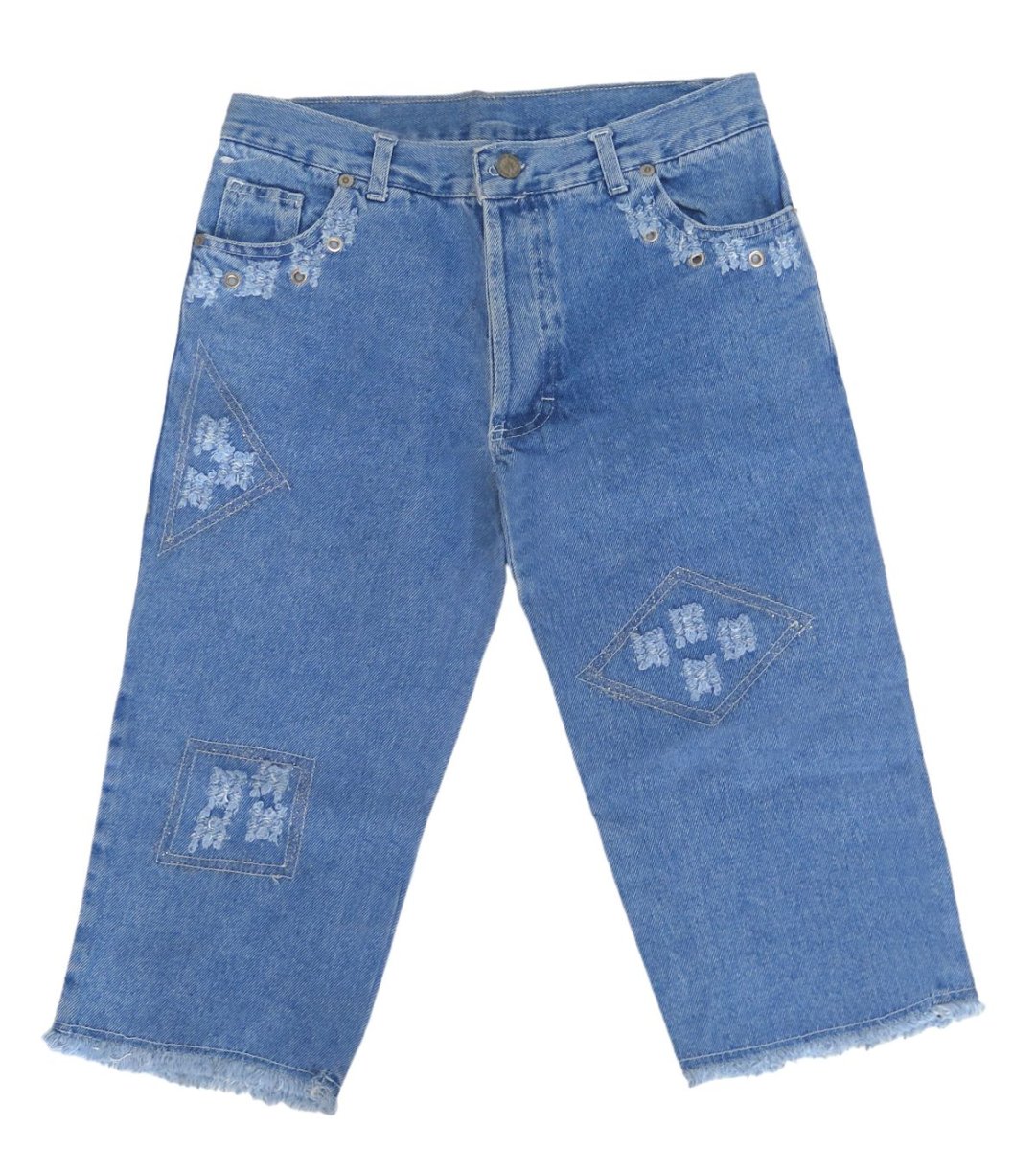 Pescadora de Jean con Glitter y Remaches