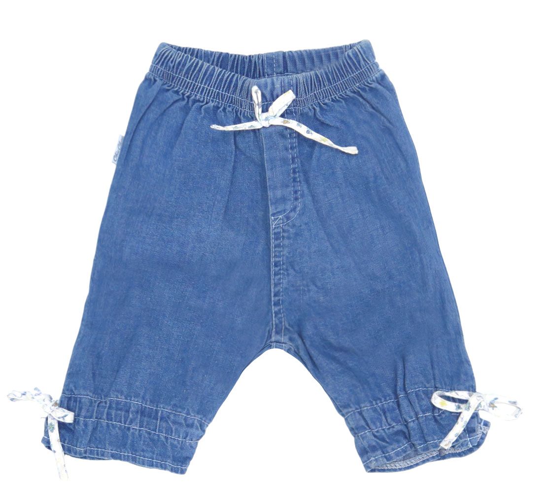 Pescadora de Jean con Moñitos de Tela