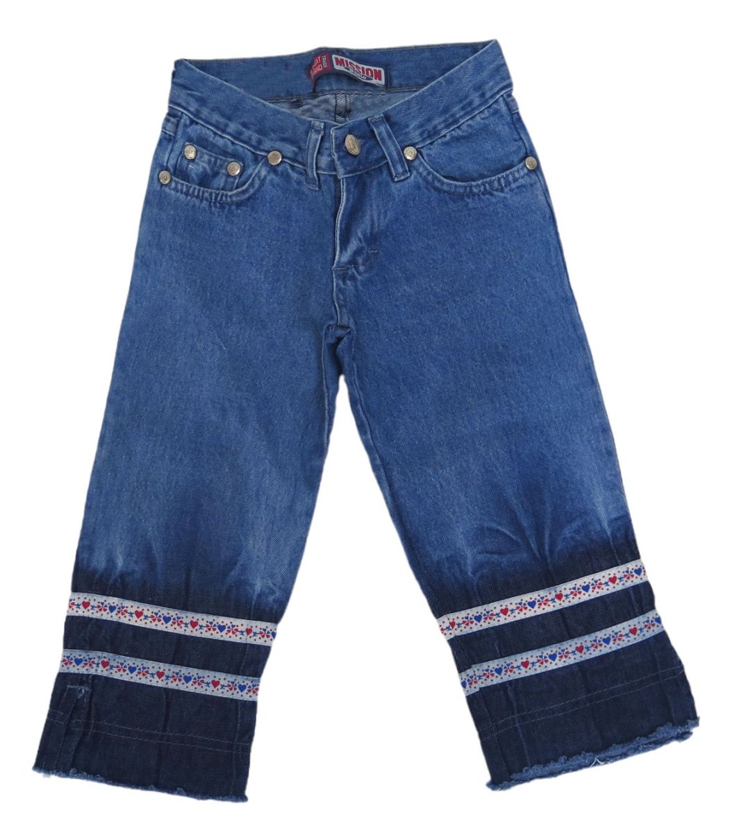 Pescadora de Jean con Aplique de Corazones