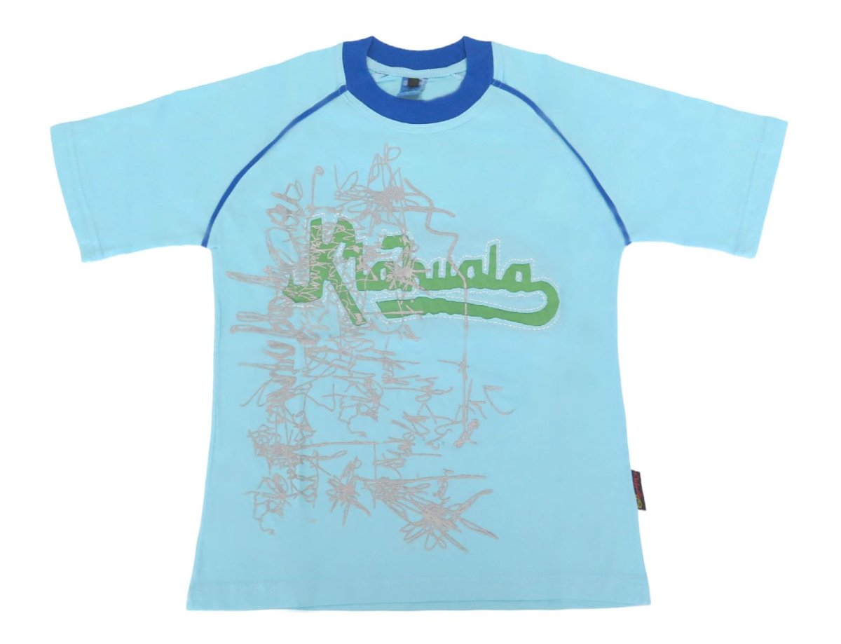 Remera Manga Corta Estampado Metalizado