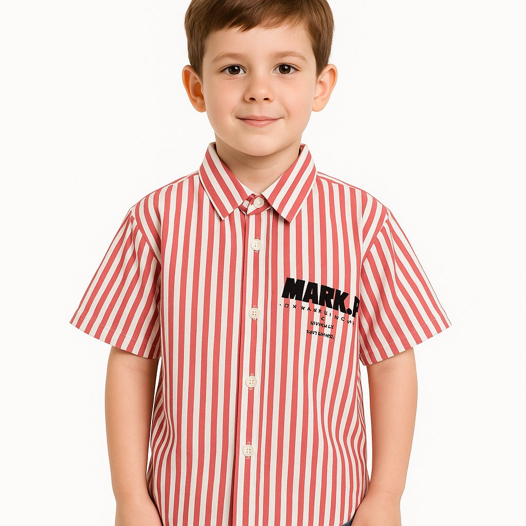 Camisa Manga Corta Rayada