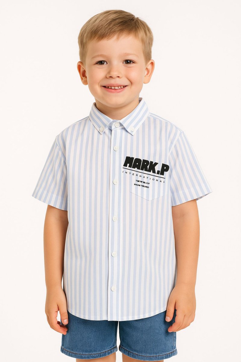 Camisa Manga Corta Rayada