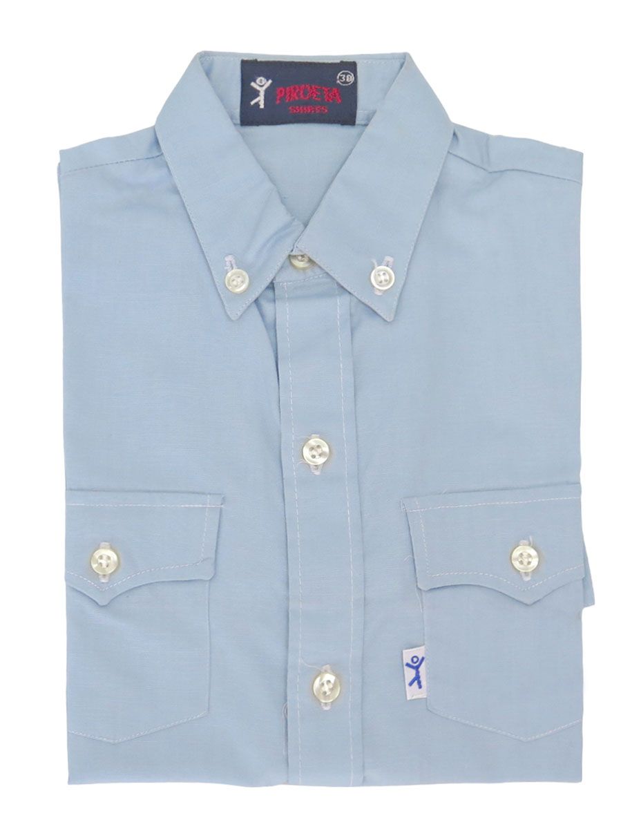 Camisa Manga Corta con Bolsillos Liso