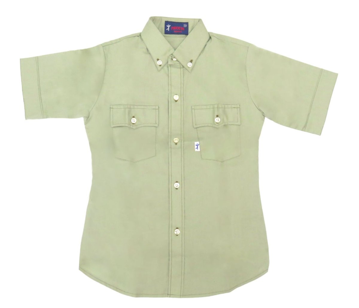 Camisa Manga Corta con Bolsillos Liso