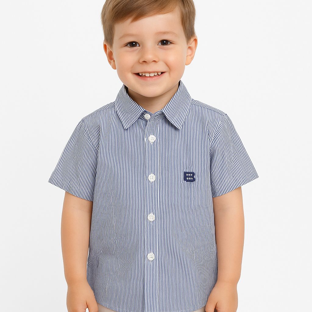 Camisa Manga Corta Estampado Rayado