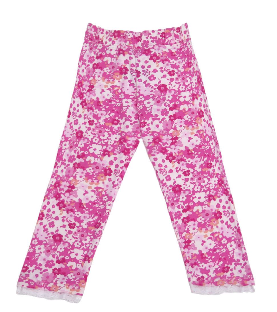 Pescadora de Lycra Estampado Floreado con Encaje