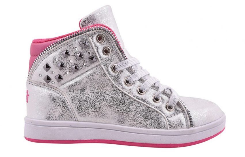 Zapatilla Botita Metalizada con Tachas