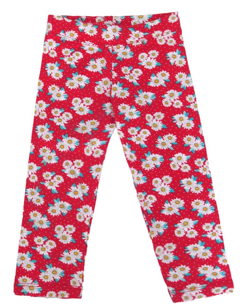 Calza Pescadora Lycra Estampada Margaritas