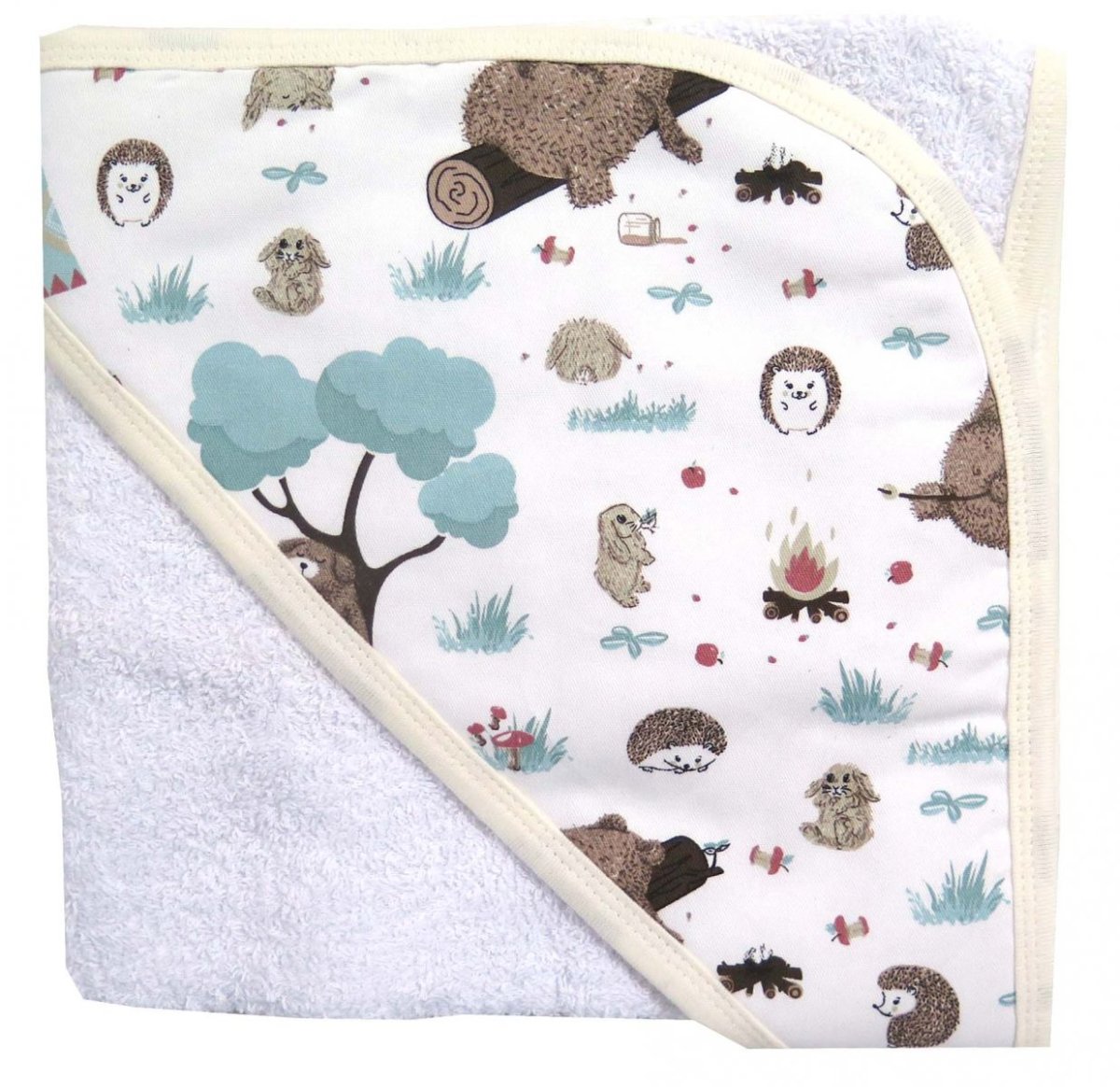 Toallon con Capucha Pique Estampado