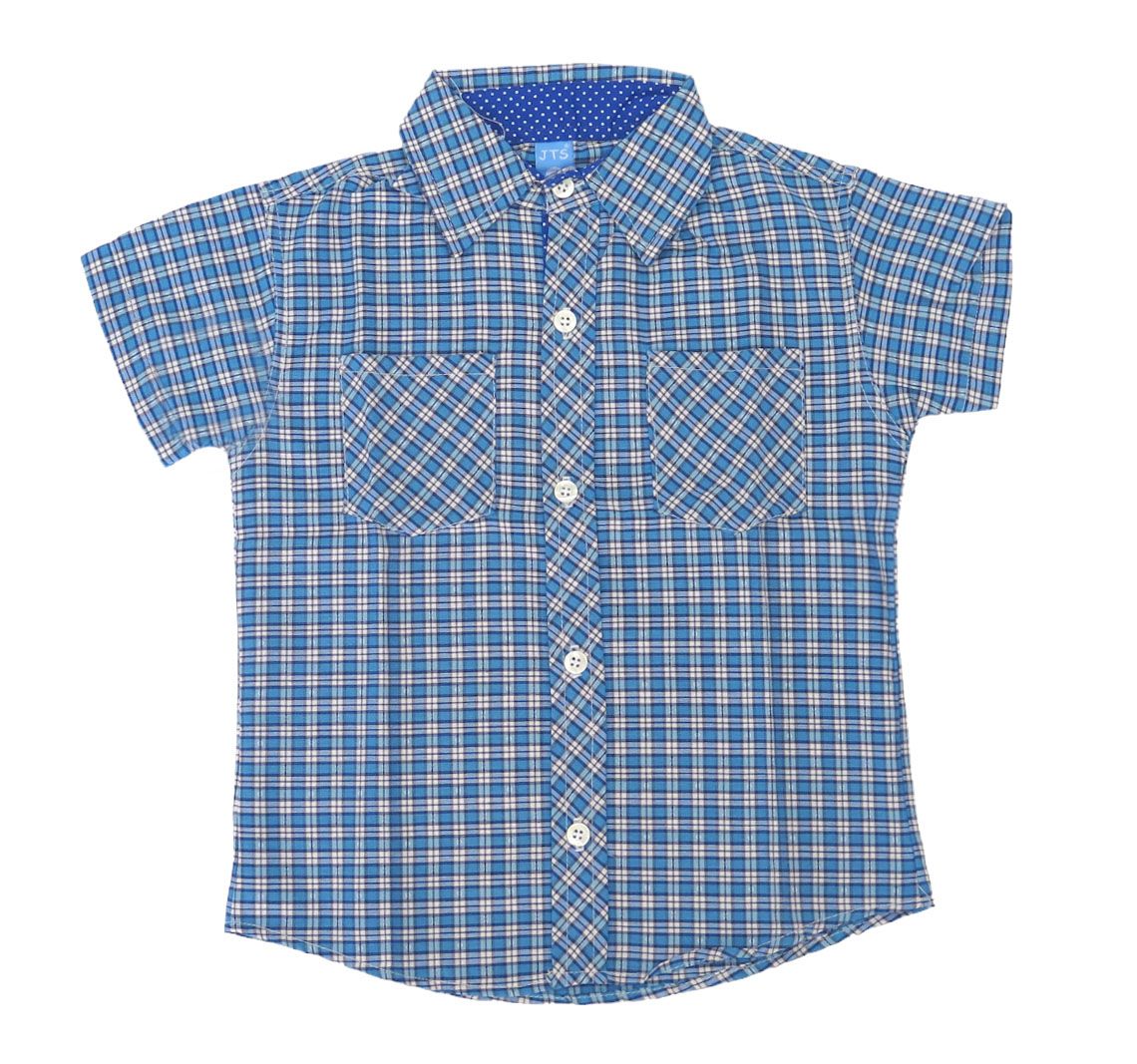 Camisa Bebe Escocesa Azul