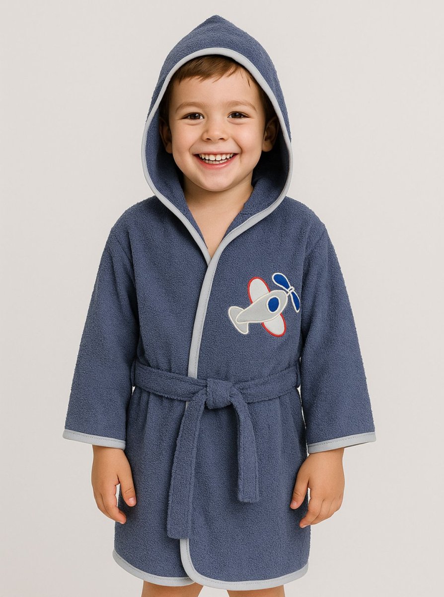 Salida de Baño Bata de Toalla con Capucha Lisa