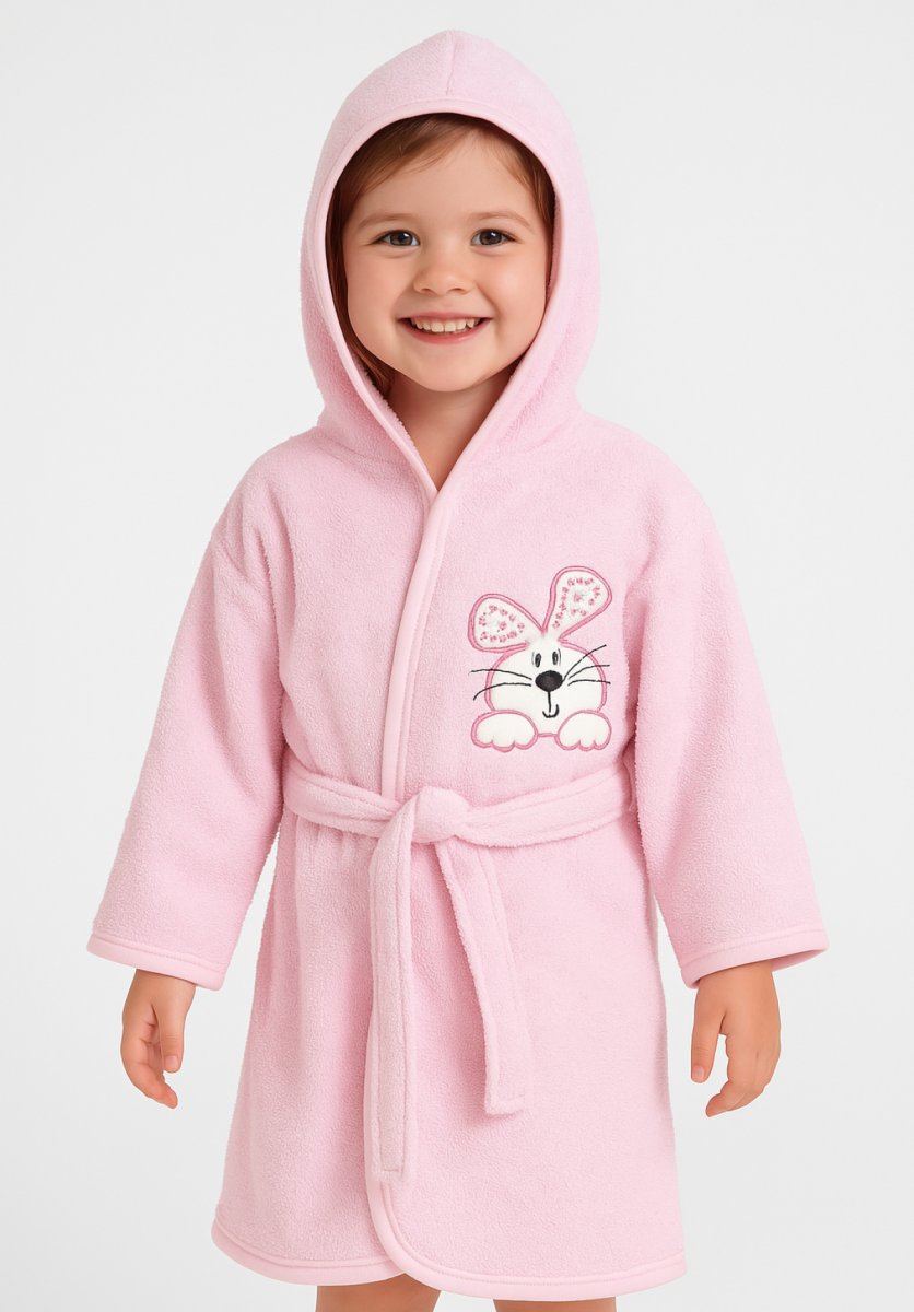 Salida de Baño Bata de Toalla con Capucha Lisa